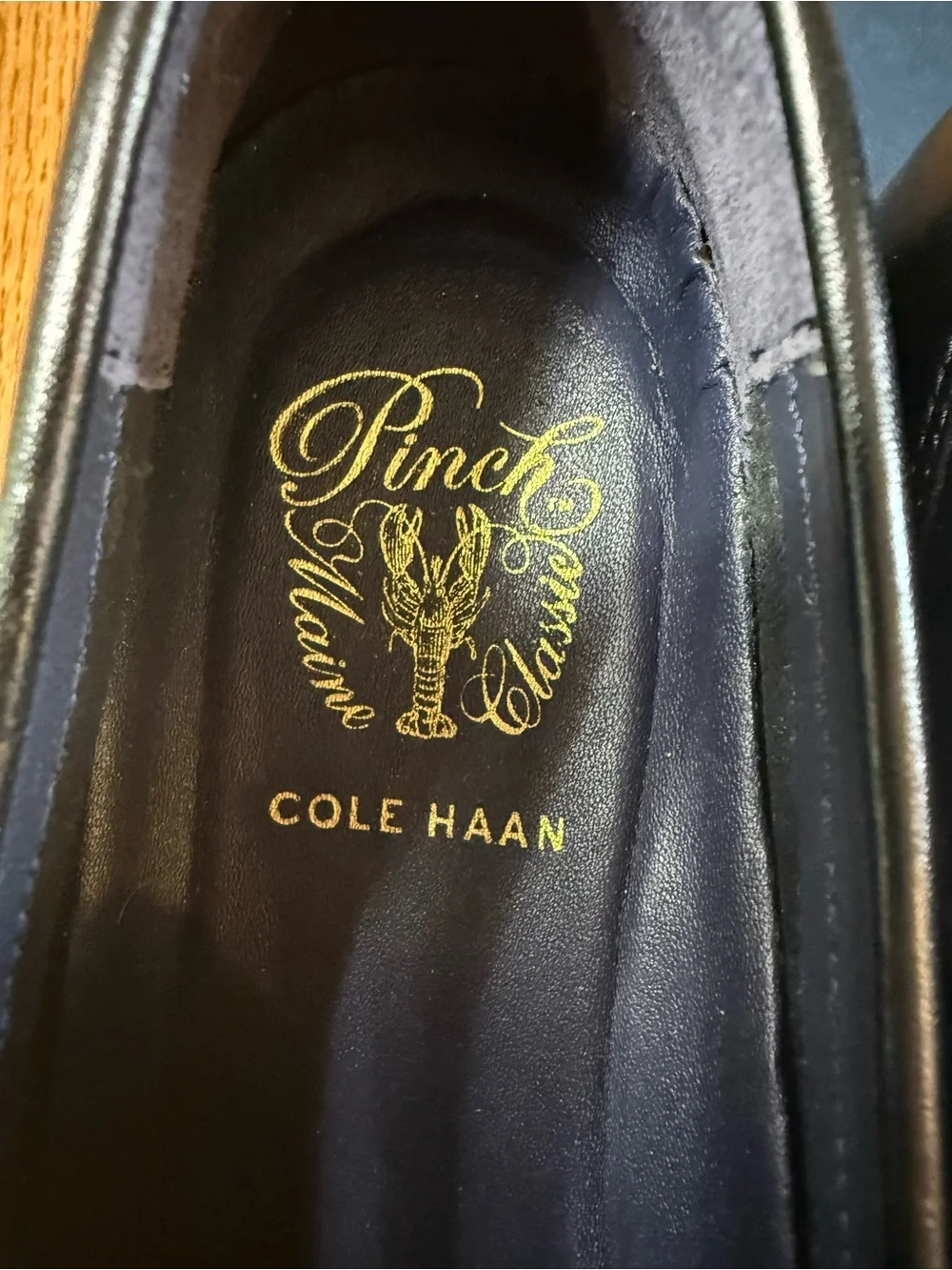 Cole Haan Black Leather Tassel Slip-On Loafers